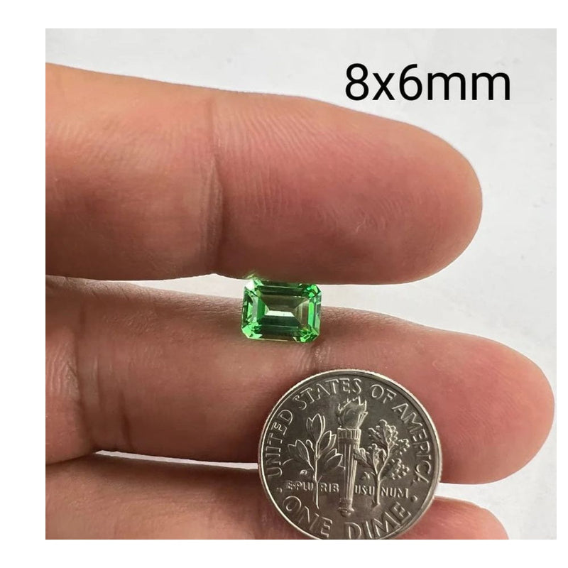 Lab grown hot sale green sapphire