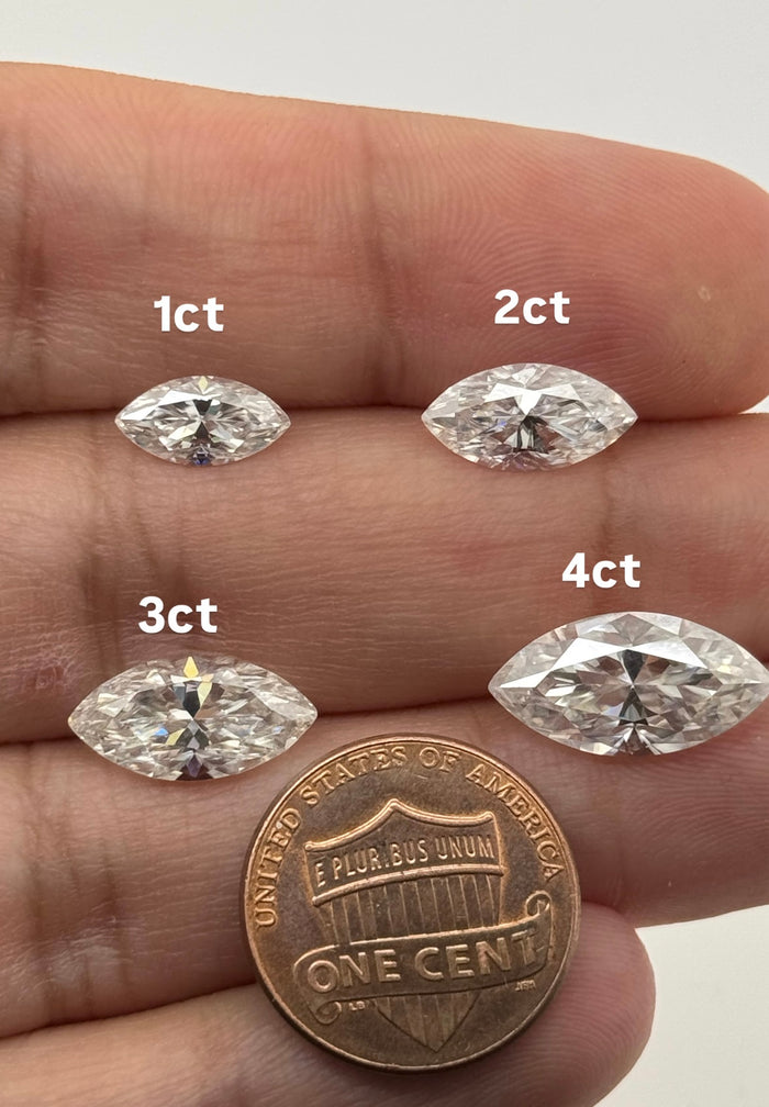 Lab Grown Diamond Marquise Cut - EF Color VS1 Clarity - IGI Certified 1-4 Carats Loose Stones for Jewelry, Rings, Earrings and Necklaces