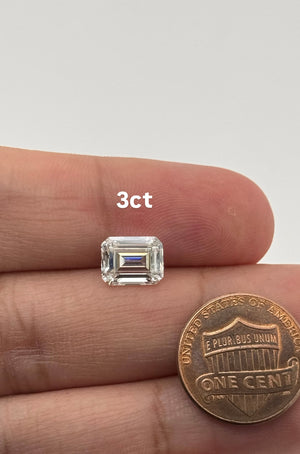 Lab Grown Diamond Emerald Cut 1-5 Carats EF Color VS1 Clarity IGI Certified for Rings, Earrings, and Necklaces