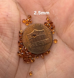 Natural Spessartite Garnet Round 1.5mm-3mm – AAA Quality Loose Orange Garnet Parcel for Jewelry Making