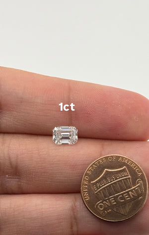 Lab Grown Diamond Emerald Cut 1-5 Carats EF Color VS1 Clarity IGI Certified for Rings, Earrings, and Necklaces