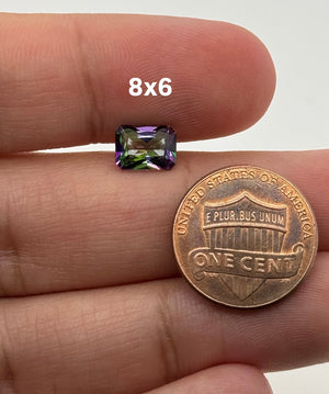 Natural Mystic Green Topaz Emerald Radiant Cut AAA Loose Gemstones Available in 5x3MM-18x13MM