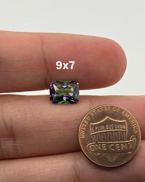 Natural Mystic Green Topaz Emerald Radiant Cut AAA Loose Gemstones Available in 5x3MM-18x13MM