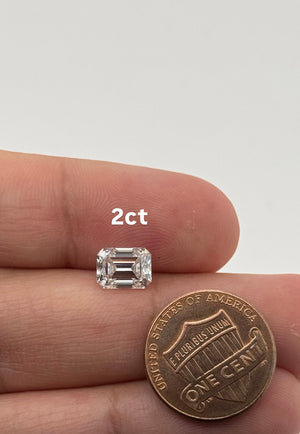 Lab Grown Diamond Emerald Cut 1-5 Carats EF Color VS1 Clarity IGI Certified for Rings, Earrings, and Necklaces