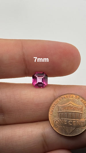 Natural Pure Pink Topaz Asscher Cut AAA Loose Gemstone Available in 5MM-10MM