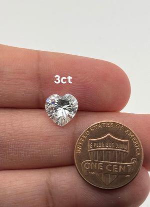 Lab Grown Heart Shape Diamond 1-3 Carats EF/VS1 IGI Certified for Rings, Earrings, and Necklaces