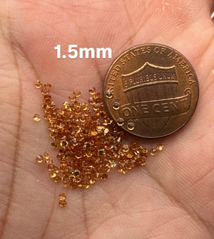 Natural Spessartite Garnet Round 1.5mm-3mm – AAA Quality Loose Orange Garnet Parcel for Jewelry Making