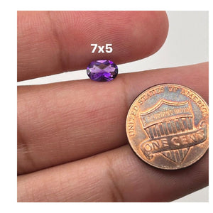 Natural Loose Amethyst Oval Checker Cut AA Quality Available in 7x5MM