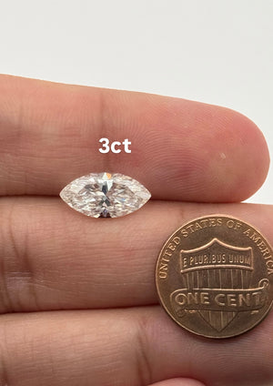 Lab Grown Diamond Marquise Cut - EF Color VS1 Clarity - IGI Certified 1-4 Carats Loose Stones for Jewelry, Rings, Earrings and Necklaces