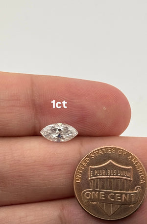 Lab Grown Diamond Marquise Cut - EF Color VS1 Clarity - IGI Certified 1-4 Carats Loose Stones for Jewelry, Rings, Earrings and Necklaces