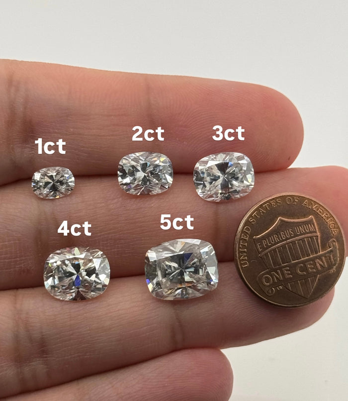 Lab Grown Elongated Cushion Diamond 1-5 Carats EF Color VS1 Clarity IGI Certified for Rings, Earrings, and Necklaces