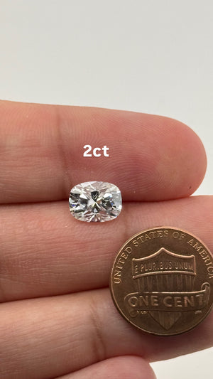 Lab Grown Elongated Cushion Diamond 1-5 Carats EF Color VS1 Clarity IGI Certified for Rings, Earrings, and Necklaces