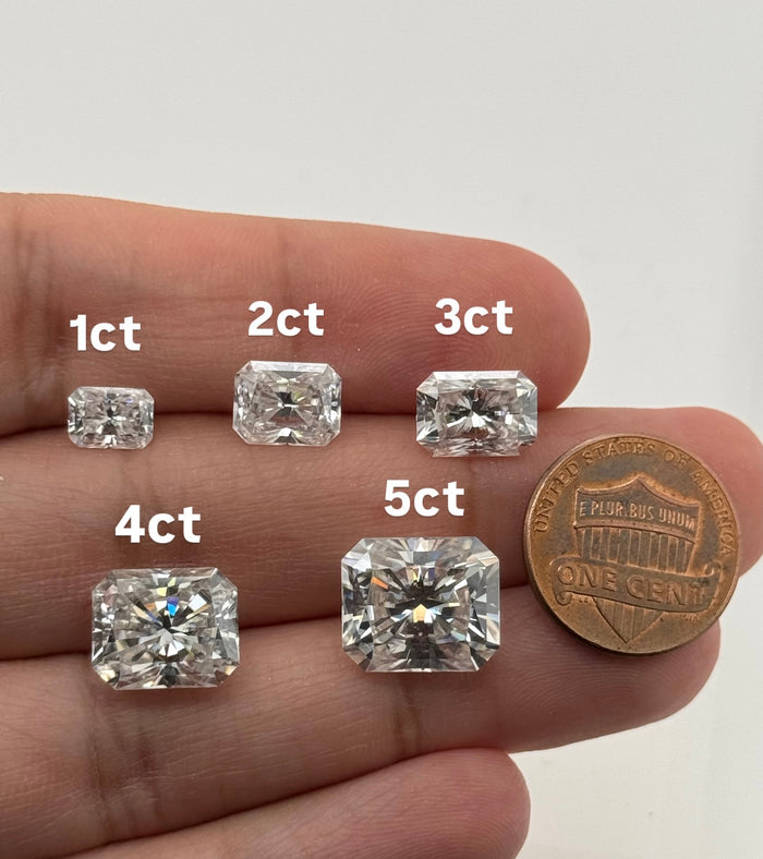 Lab Grown Diamond Emerald Radiant Cut EF/VS1 IGI Certified 1-5 Carats Loose Stone for Jewelry Rings Earrings and Necklaces