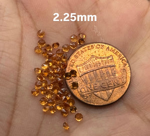 Natural Spessartite Garnet Round 1.5mm-3mm – AAA Quality Loose Orange Garnet Parcel for Jewelry Making