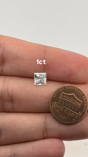 Lab Grown Square Princess 1-4 Carats EF Color VS1 Clarity IGI Certified for Rings, Earrings, and Necklaces