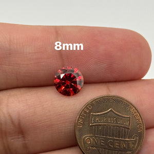 Pigeon Blood Red Round Cut Moissanite 4MM-10MM