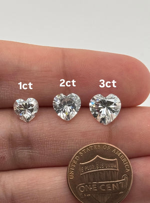 Lab Grown Heart Shape Diamond 1-3 Carats EF/VS1 IGI Certified for Rings, Earrings, and Necklaces