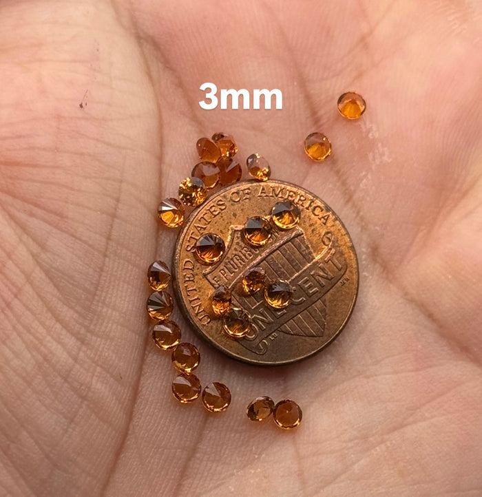 Natural Spessartite Garnet Round 1.5mm-3mm – AAA Quality Loose Orange Garnet Parcel for Jewelry Making