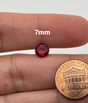 Lab-Created Ruby Gemstone - Round Cut, 6mm-11mm Synthetic Red Ruby for Unique Jewelry Precision Cut