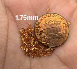 Natural Spessartite Garnet Round 1.5mm-3mm – AAA Quality Loose Orange Garnet Parcel for Jewelry Making