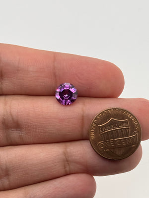 Synthetic Purple Sapphire AAA Quality Round Step Cut for Jewelry Making Available in 8MM