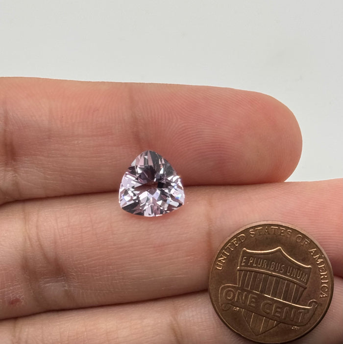 Natural Rose De France Amethyst Trillion Cut AAA Loose Gemstone in 8MM-10MM