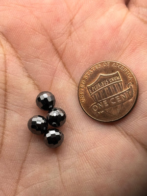 Loose Black Moissanite Beads - Side-Drilled, 2mm to 8mm Sizes, High-Quality Gemstone Beads for Jewelry Making