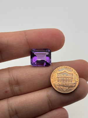 Natural Emerald Cut African Amethyst AA+ Loose Gemstone Available in 14x12MM