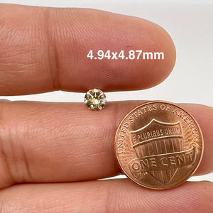 0.49 Cts Natural Fancy Brown Diamond I1 Quality Round Cut