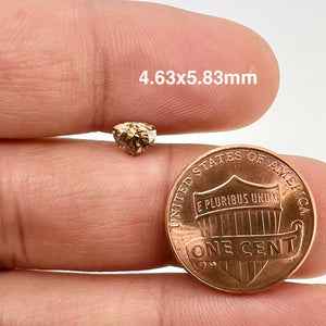 0.57 Cts Natural Fancy Brown Diamond VS1 Quality Heart Cut