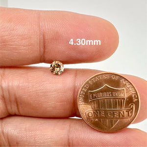 0.42 Cts Natural Fancy Brown Diamond SI1 Quality Round Cut