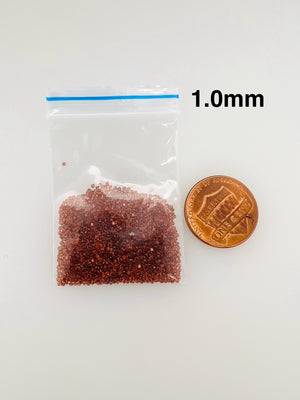 Loose Garnet-Orangy Small Round Diamond Cut AA Quality Parcels 100 pcs Size From 1MM - 3MM