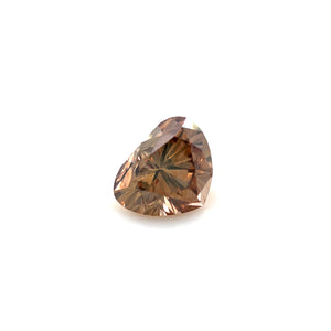 0.57 Cts Natural Fancy Brown Diamond VS1 Quality Heart Cut