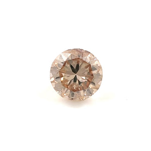 0.55 Cts Natural Fancy Brown Diamond I2 Quality Round Cut