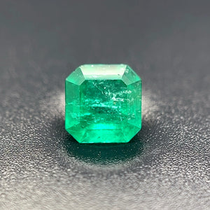 Natural Green Emerald Asscher Cut Gemstone - 6.2x6.0MM, 0.97ct Loose Stone for Jewelry Making, May Birthstone, AAA Quality Emerald