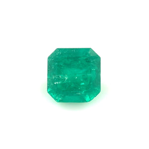 Natural Green Emerald Asscher Cut Gemstone - 6.2x6.0MM, 0.97ct Loose Stone for Jewelry Making, May Birthstone, AAA Quality Emerald