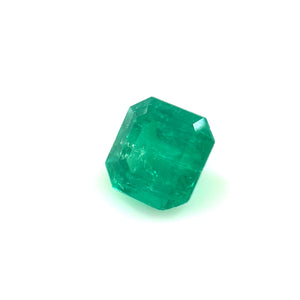 Natural Green Emerald Asscher Cut Gemstone - 6.2x6.0MM, 0.97ct Loose Stone for Jewelry Making, May Birthstone, AAA Quality Emerald