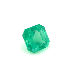 Natural Green Emerald Asscher Cut Gemstone - 7x7mm, 1.77ct Loose Stone for Jewelry Making, May Birthstone, AAA Quality Emerald