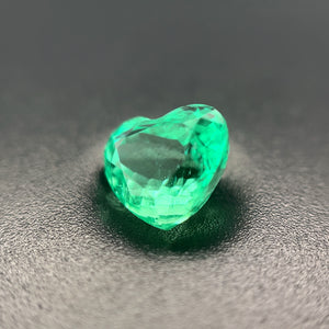 Natural Green Emerald Heart Shape Gemstone - 6.93x7.88mm, 1.67ct Loose Stone for Jewelry Making, May Birthstone, Precious Gemstone