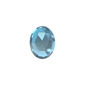 Loose Oval Rose Cut Swiss Blue Topaz Gemstone