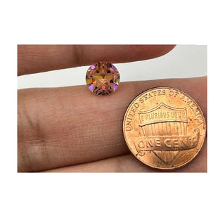 Natural Sunrise Mystic Topaz Round Texas Star Cut AAA Quality Faceted Gemstone Available in 5MM-10MM