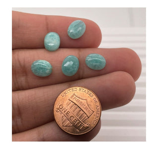 Natural Amazonite Oval Cabs AAA Quality Available in 8.0x6.0MM - 25.0x18.0MM (5pcs Parcel)