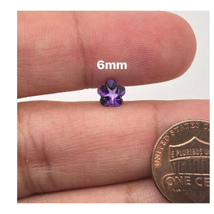 Natural Loose Amethyst Flower Cut AA Quality Available in 6MM