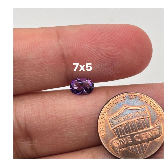 Natural Loose Oval Amethyst AA Quality Available in 7x5MM