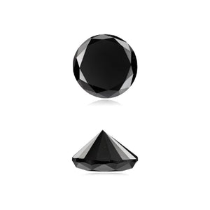 1.23 Cts Treated Fancy Black Diamond AAA Quality Round Cut