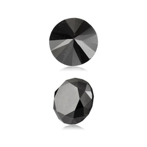 0.98 Cts Treated Fancy Black Diamond AAA Quality Round Cut