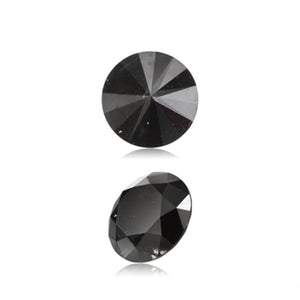 0.49 Cts Treated Fancy Black Diamond AAA Quality Round Cut