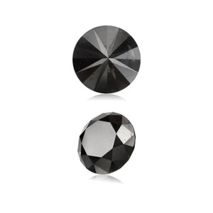 0.66 Cts Treated Fancy Black Diamond AAA Quality Round Cut