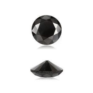 0.45 Cts Treated Fancy Black Diamond AAA Quality Round Cut