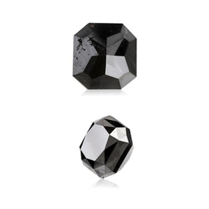 8.99 Cts Natural Fancy Black Diamond AAA Quality Rectangular Cut